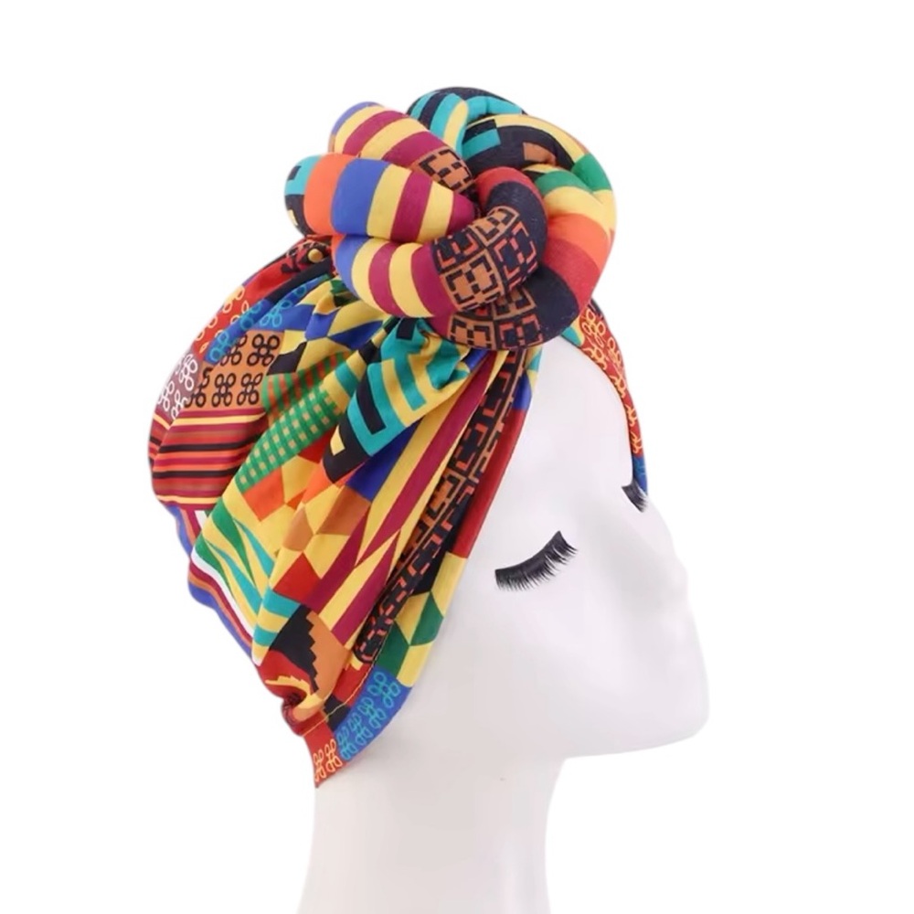 Colorful Knotted Fashion Headwrap Turban - Picture 3 of 3
